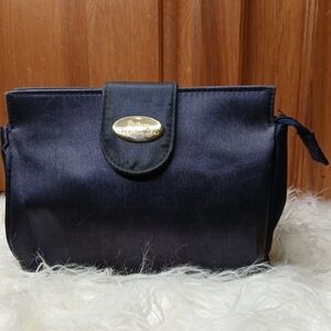 Christian Dior Blue Satin Cosmetics Bag